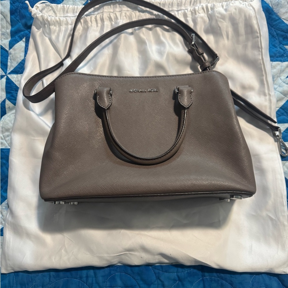 Michael Kors Taupe Satchel Bag